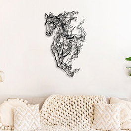Wallity Metal Horse Line Art - APT724